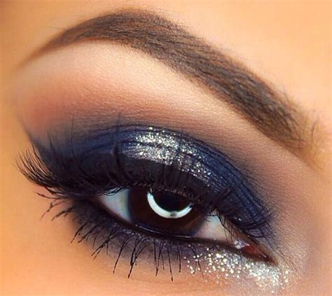 navy blue makeup.